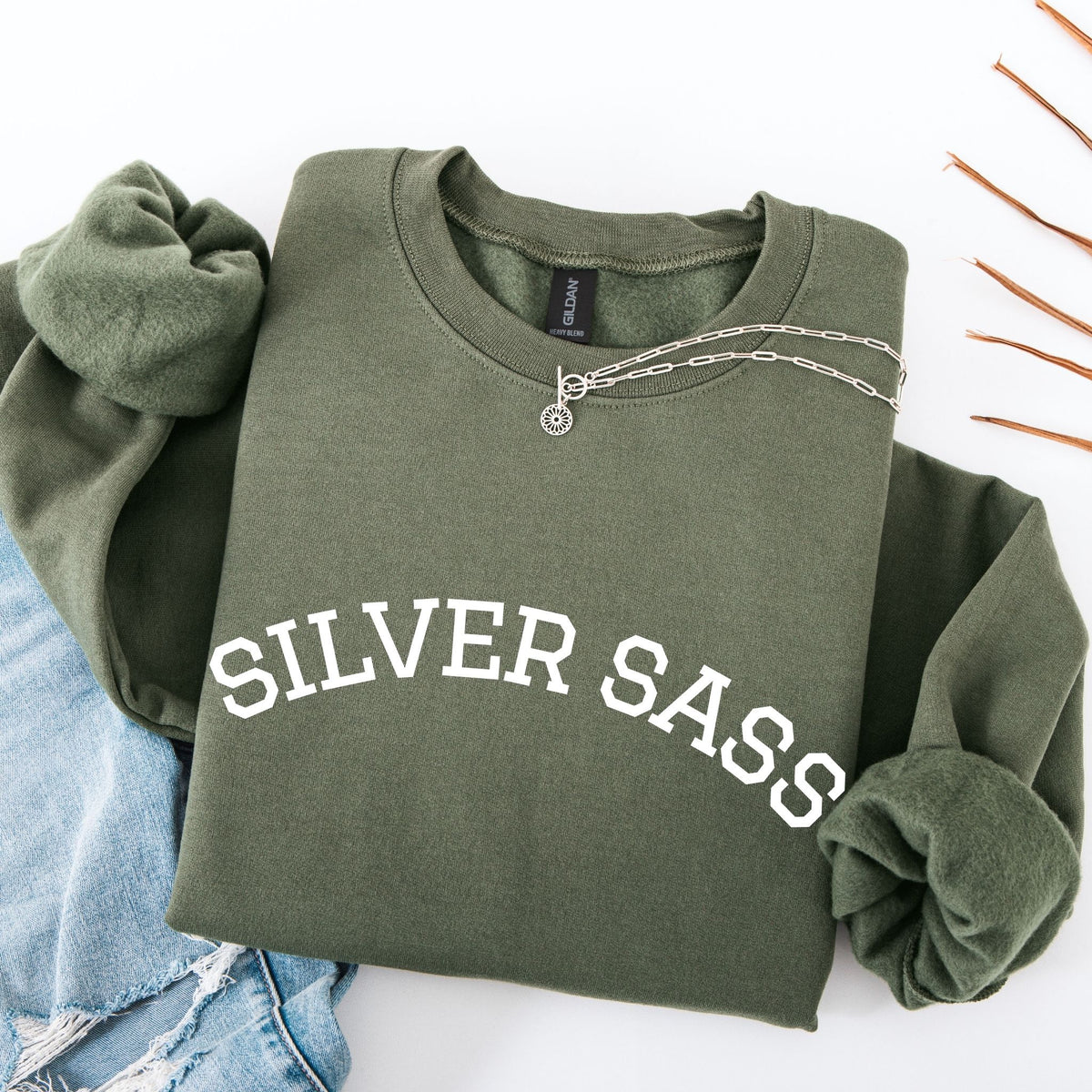 SILVER SASS. Crewneck