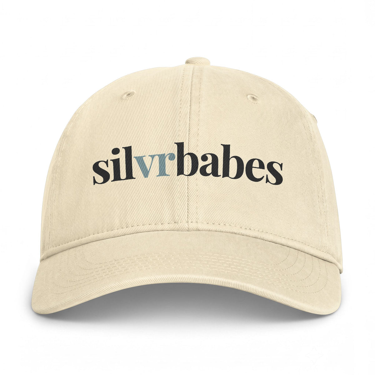 silvrbabes logo. Cap