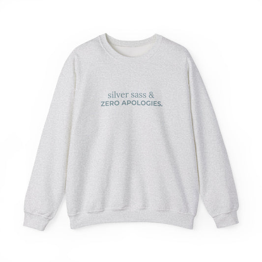 silver sass & zero apologies. Crewneck