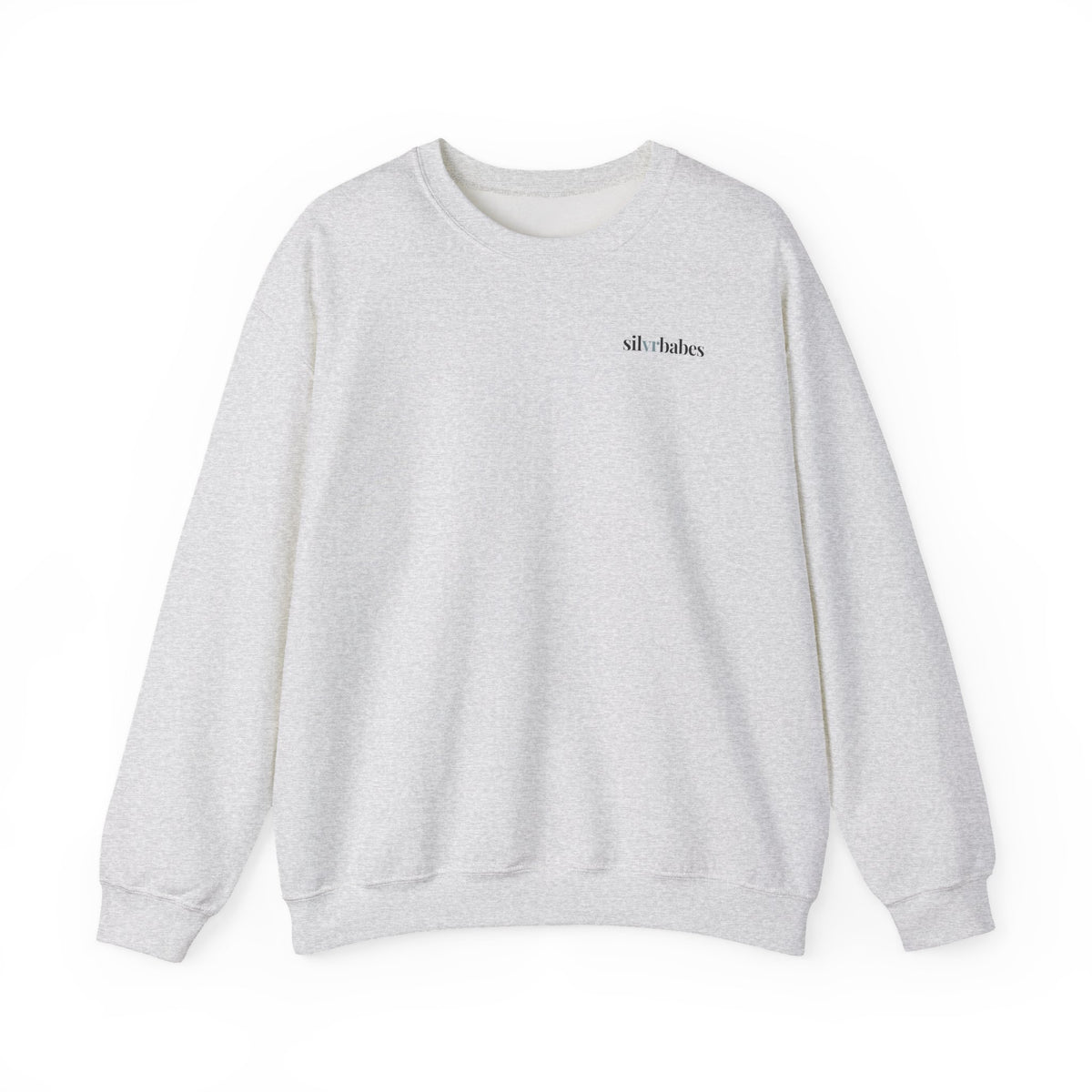 silvrbabes logo. Crewneck