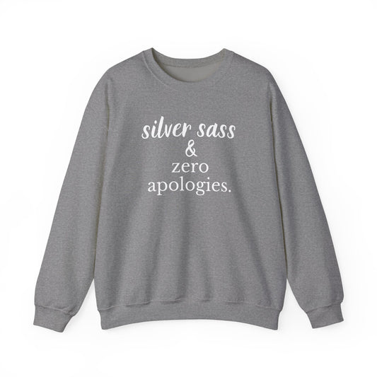 silver sass & zero apologies. Crewneck