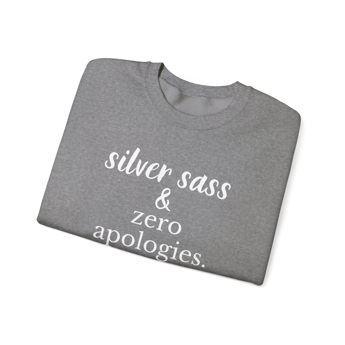 silver sass & zero apologies. Crewneck