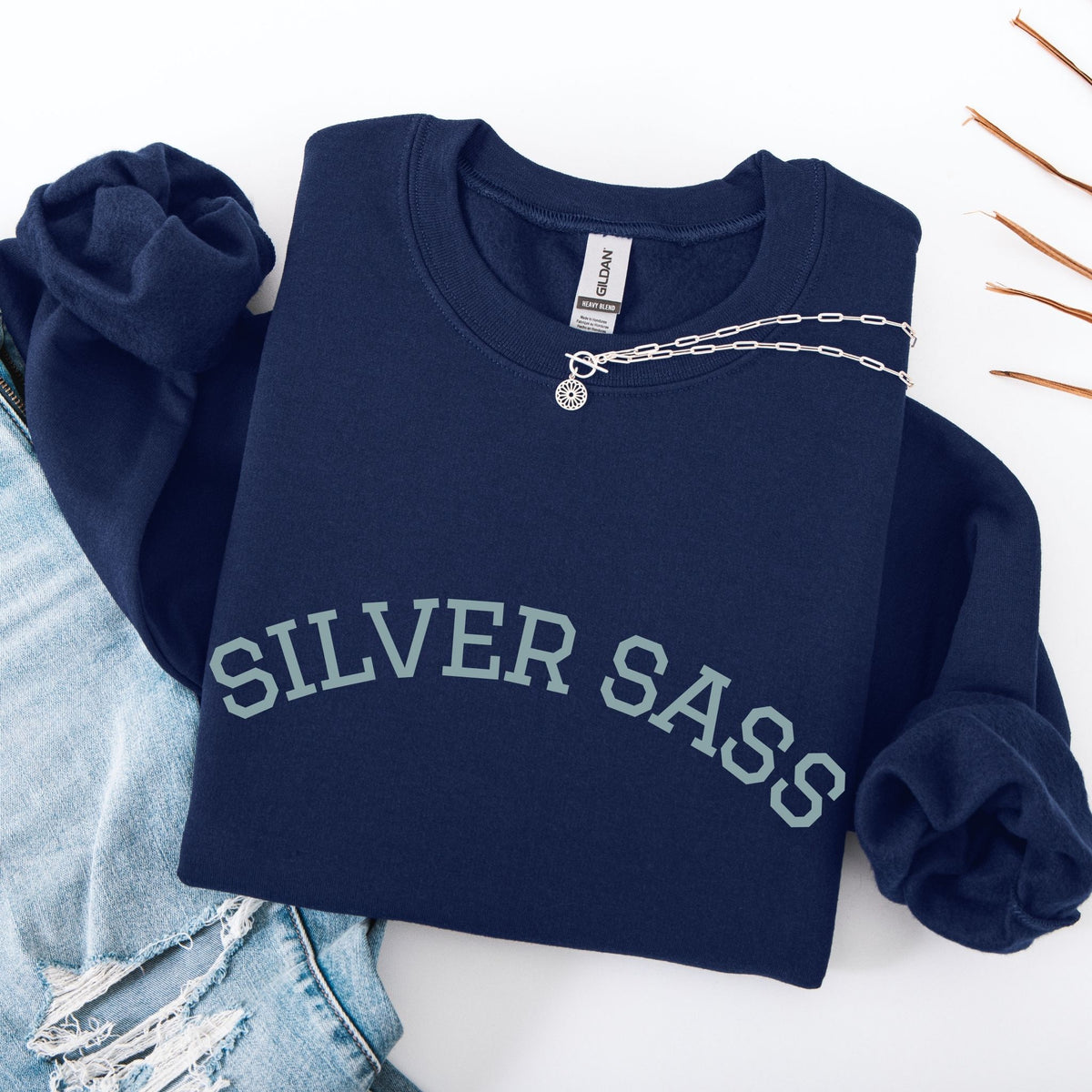 SILVER SASS. Crewneck
