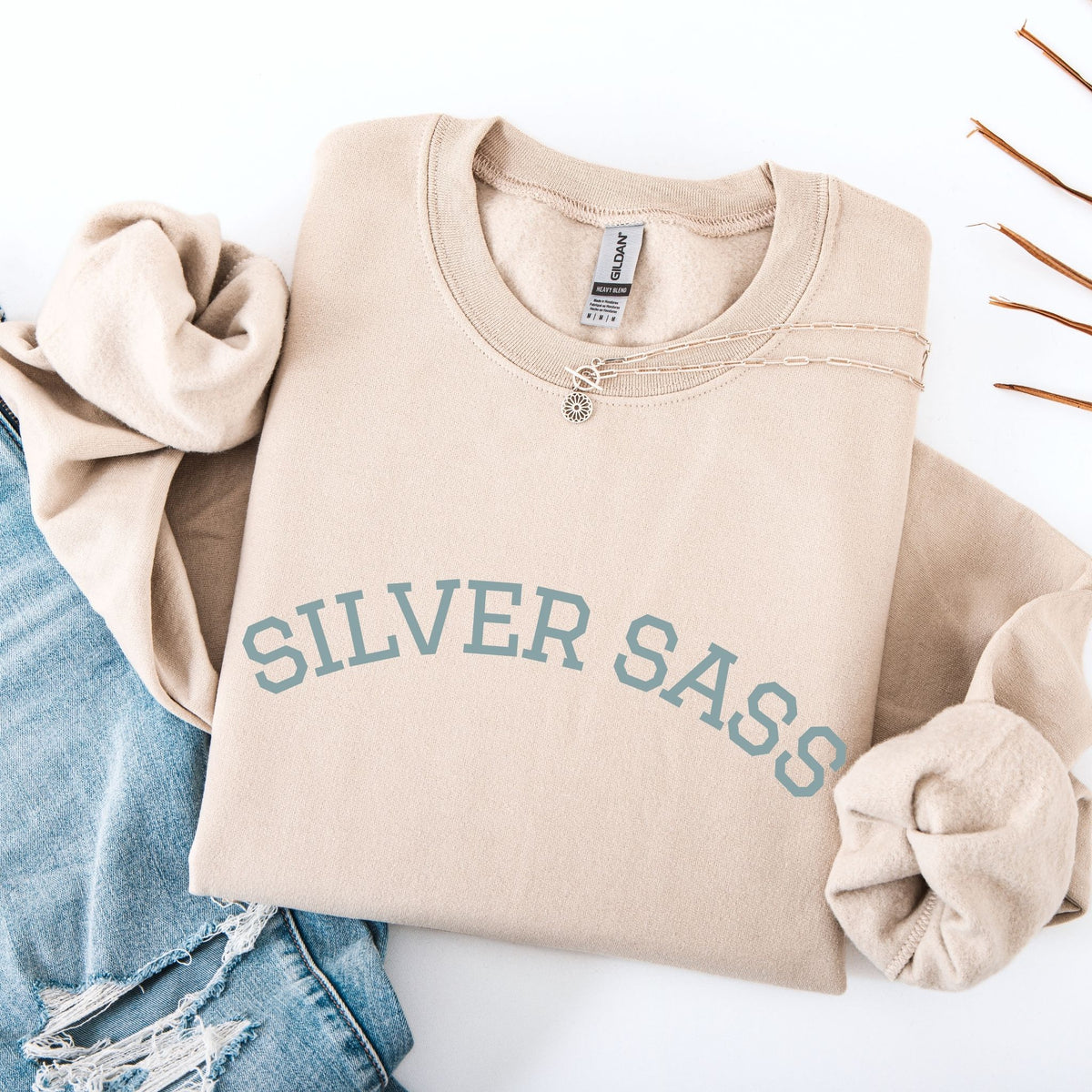 SILVER SASS. Crewneck